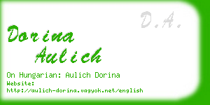 dorina aulich business card